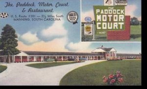 South Carolina Manning Paddock Motor Court & Restaurant