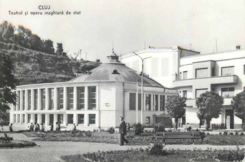 Romania Cluj-Napoca Hungarian theater and Hungarian opera buildings postcards 