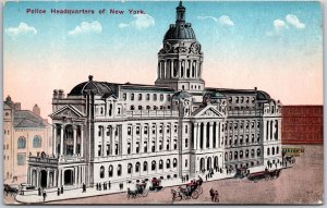 Police Headquarters Of New York City NYC Park Row Civic Center Postcard