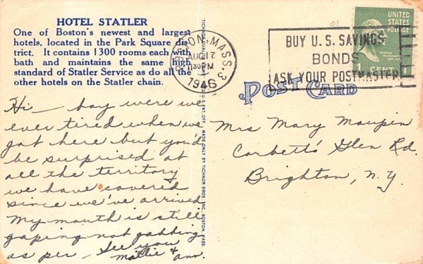 Hotle Statler & Statler Building in Boston, Massachusetts