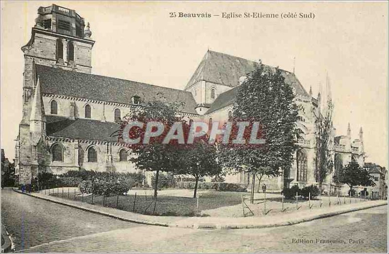 Postcard Old Church Beauvais St Etienne Cote Sud