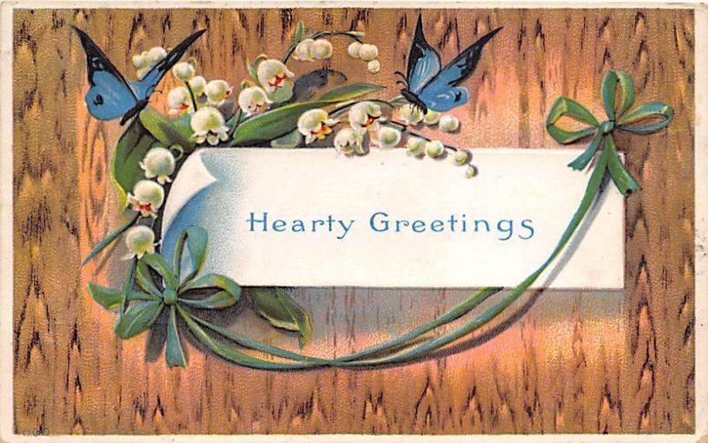 Hearty Greetings Butterfly 1914 