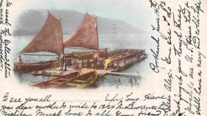 Gill Net Fishing Boats Columbia River Oregon 1902 Private Mailing Card postcard
