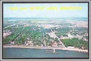 Minnesota, Detroit Lakes Hello From Aerial View - [MN-024]