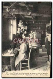 Old Postcard Pottery Ceramic A corner of & # 39atelier molding the manufactur...