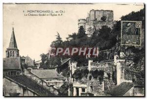 Old Postcard Montrichard Chateau Feodal And I & # 39Eglise