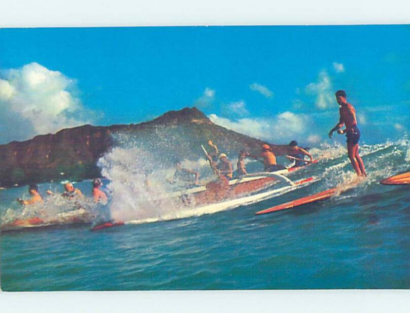 Chrome SURFING SCENE Diamond Head - Honolulu Hawaii HI AG5987