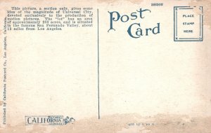 Vintage Postcard 1920's Universal Studios Universal City San Fernando Valley