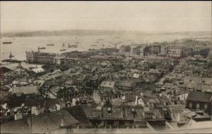 Lisboa Lisbon Portugal General View Buildings & Harbor c1905 CRISP RPPC