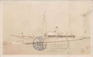J81/ Ship RPPC Postcard c1910 Chicago Illinois Private Yacht Great Lakes 439