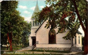 Memorial Lutheran Church, Nevada IA Vintage Postcard X50