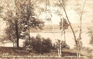 View of the Mississippi real photo Dubuque, Iowa