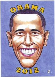 Barrack Obama for President 2012 by Rick Geary  4 by 6