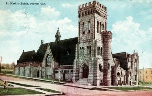 Circa 1910 St. Mark's Church, Denver Colorado Vintage Postcard P13