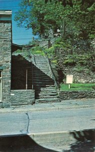 HARPERS FERRY, West Virginia WV    NATURAL STONE STEPS~High Street    Postcard