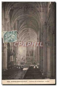Old Postcard Sainte Anne D Auray the Basilica of Interior