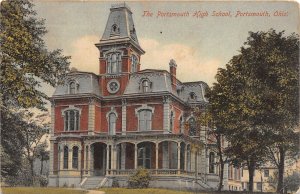 J62/ Portsmouth Ohio Postcard c1910 Portsmouth High School Building 382