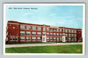Cheyenne WY-Wyoming High School Vintage Postcard