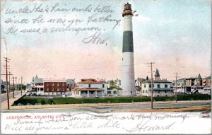 Postcard NJ Atlantic City Lighthouse