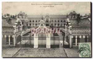 Postcard Old National Vocational School & # 39Armentieres Entree of & # 39ecole