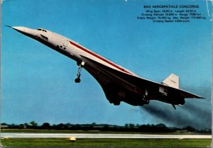 Concorde French British Aircraft Vintage Postcard BS21