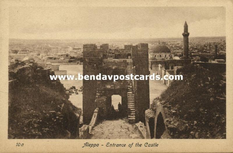 syria, ALEP ALEPPO, Entrance of the Castle with Mosque, Islam (1920s) Sarrafian