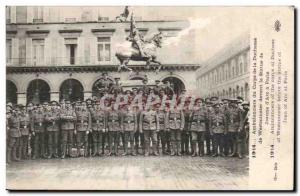 Old Postcard Army Ambulance body of the Duchess before the statue of Joan of ...
