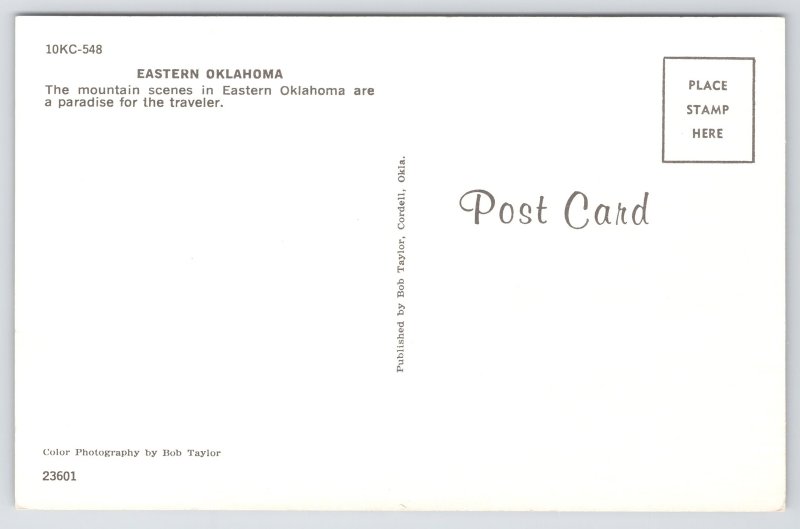 Eastern Oklahoma~Air View Mountain Highway~Vintage Postcard