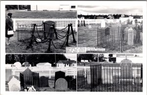 Real Photo Postcard Multiple Views Cemetery at Moose Factory Ontario Canada 