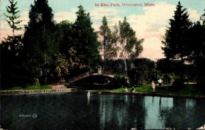 Massachusetts Worcester View In Elm Park 1914