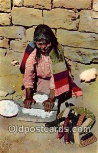 Hopi Grandmother Grinding Corn Oren Arnold Colorphoto Unused 