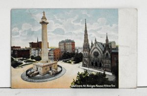 Baltimore, Md. Washington Monument, Mt. Vernon Place - Postcard