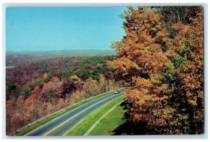 c1960's Brown County Road Scene Bloomington-Nashville Indiana Unposted Postcard