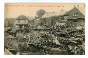 PA - Erie. Flood, August 3, 1915. Between 6th & 7th Streets near German