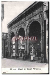 Postcard Old Florence Loggia dei Lanzi Orgagna