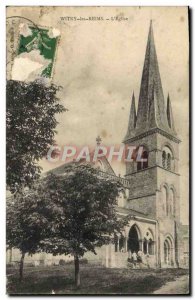 Old Postcard Witry les Reims L & # 39Eglise