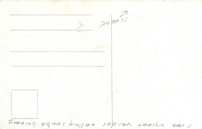 c1910 Street Vendor selling combs Germany Postcard 25-5668