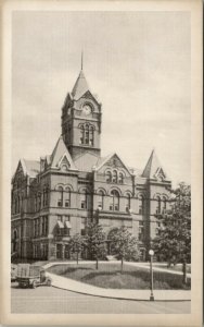 Plattsmouth Nebraska Cass County Courthouse Photo of Print Drawing Postcard V17