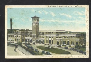 LITTLE ROCK ARKANSAS MISSOURI PACIFIC RAILROAD DEPOT STATION VINTAGE POSTCARD