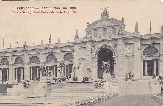 Belgium Brussels Expo 1910 La Facade Principale 1910