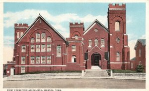Vintage Postcard 1920's First Presbyterian Church Bristol Tennessee TN