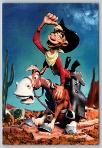 Walt Disney  Pecos Bill Sculpture   Postcard