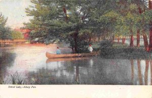 Canoe Boating Sunset Lake Asbury Park New Jersey 1907 postcard