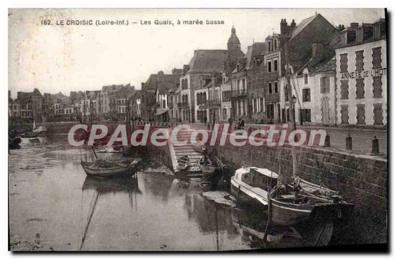 Postcard Old Croisic Loire Inf The low tide Quays