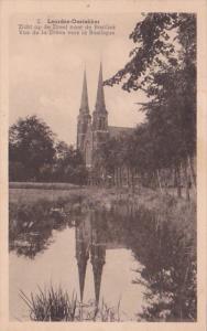 Belgium Lourdes-Oostakker Vue de la Dreve vers la Basilique 1959