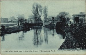 PC NEW ZEALAND, CHRISTCHURCH, COLOMBO ST BRIDGE, Vintage Postcard (B41428)