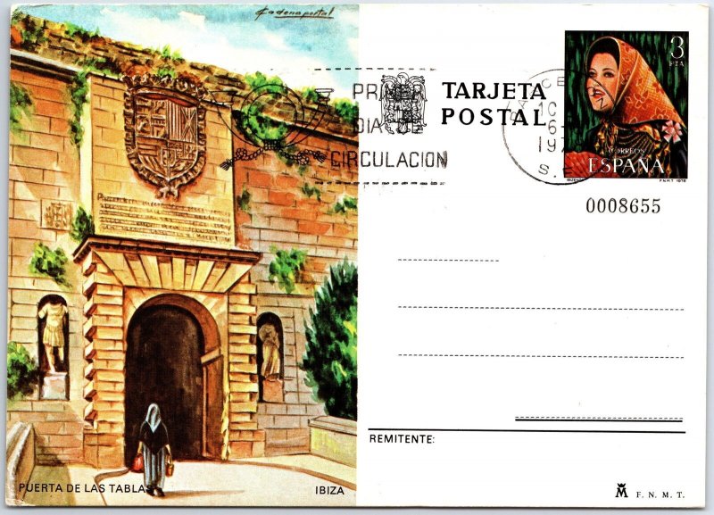 VINTAGE CONTINENTAL SIZE POSTCARD LIMITED EDITION MAXIMUM CARD SPAIN 1976