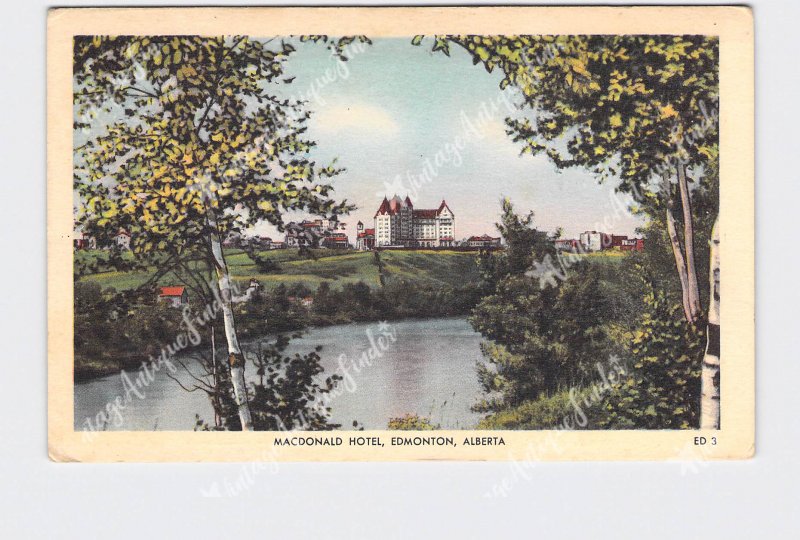 PPC POSTCARD CANADA ALBERTA EDMONTON MACDONALD HOTEL