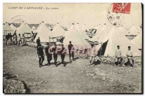 Old Postcard Army Camp Carpiagne Tents