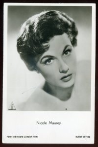 h2321 - NICOLE MAUREY 1950s French Actress. Real Photo Postcard